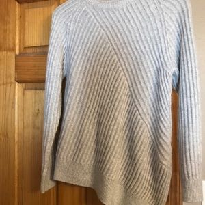 Like new adorable asymmetrical gray sweater